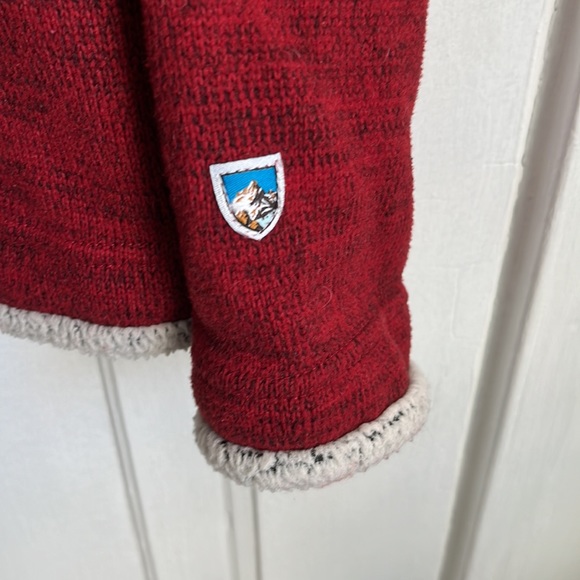 Kuhl Alska 1/4 Zip Pullover Fleece - Faux Shearling Burgundy - Picture 5 of 10